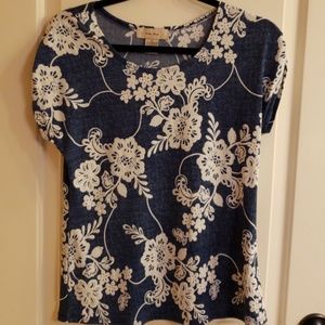Gently used flowery-design blouse